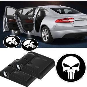 2 led wireless punisher car door projector lights no tools needed